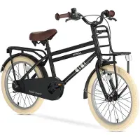 Deryan Cooper Kinderfahrrad 18 Zoll – Verstellbarer Lenker und Sattel – Schwarz