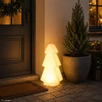 SATISFIRE LED Baum outdoor - LED Weihnachtsbaum - Leuchtbaum - H: 45cm - E27 Fassung - warmweiße 1W LED
