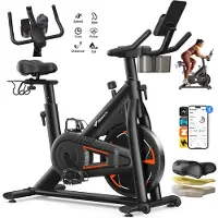 Merach Heimtrainer Fahhrad für Zuhause, leises Fitnessbike mit LCD-Display, Magnetischer Widerstand, 8 Widerstandsstufen, bis 150 KG belastbar