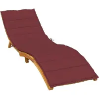 vidaXL Sonnenliegen-Auflage Melange Weinrot 200x50x4 cm Stoff