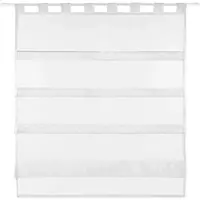 Bestlivings Sky Gardine Raffoptik Schlaufe 90 cm x 110 cm Weiß