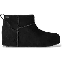 Ugg für Damen. 1180412 Stiefeletten aus Leder Classic Mini Enwrap schwarz (36), Wohnung, Keine, Lässig