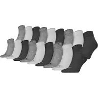 Puma Kurzsocken "Socken Quarter Plain ECOM 18P 18er Pack", Herren, Gr. 39-42, grau, Obermaterial: 68% Baumwolle CO. 18% Polyamid PA. 12% Polyester PES. 2% Elasthan EL., Socken Kurzsocken