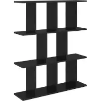 vidaXL Wandregal Schwarze Eiche 80 x 20 x 96 cm Holzwerkstoff