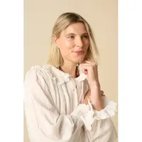 Sissy-Boy Bluse Mit Spitzen-Details - Weiß | Größe: M