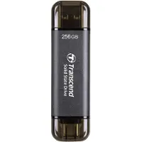 Transcend ESD310C, 256 GB, USB Typ-A auf USB Typ-C, USB 3.2 Gen 2x2, 1050 MB/s, Schwarz
