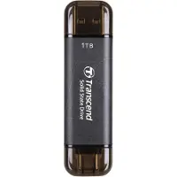 Transcend ESD310C, 1 TB, USB Typ-A auf USB Typ-C, USB 3.2 Gen 2x2, 1050 MB/s, Schwarz
