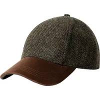 Hackett für Herren. HM0400114 Hbone Tartan Kappe grün (OSFA), Lässig, Wolle, Klassisch