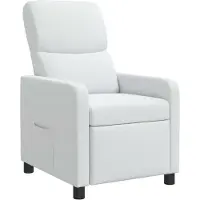 vidaXL Liegesessel Weiß Stoff