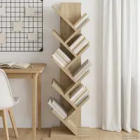 vidaXL Baumbücherregal 6-stufig 30 x 18 x 100 cm Holzwerkstoff