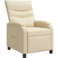 vidaXL Liegesessel Creme Stoff