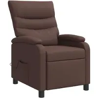 vidaXL Massage Relaxsessel Braun Kunstleder