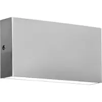 CMD Aussenwandleuchte 9071, alu / grau / zink, Edelstahl, Modern