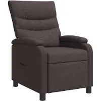 vidaXL Liegesessel Dunkelbraun Stoff
