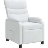vidaXL Liegesessel Weiß Stoff