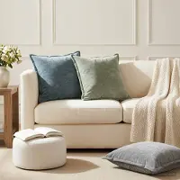 vidaXL Kissenbezug 6 stk. HOUTEN Grün 55 x 55 cm Chenille-Stoff