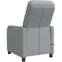 vidaXL Massage Relaxsessel Hellgrau Stoff