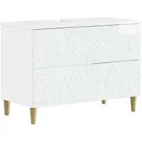 vidaXL Waschbeckenschrank DELFT Hochglanz Weiß 82 x 41 x 59 cm