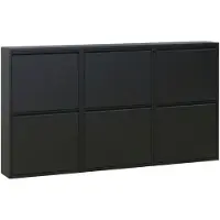 Ebuy24 Schuhkipper Pisa 6 Klappen schwarz