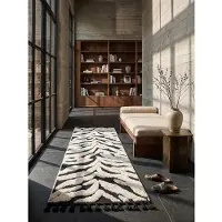 KADIMA DESIGN Läufer Tiermotiv Monochrom 80 x 300 cm - MARA