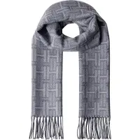 Hackett für Herren. HM0400111 Grauer Brnd-Schal (OSFA), Lässig, Wolle, Klassisch