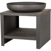 Esschert Design FF526, Freistehende Feuerstelle, offen, Brennholz, Schwarz, Draußen, Stahl