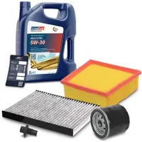 BESTPRICE Inspektionspaket Filtersatz SET A + 5l ÖL [Hersteller-Nr. 10493673] für Ford