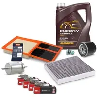 BESTPRICE Inspektionspaket Set D + 5l 5W-30 Motoröl [Hersteller-Nr. 41846359] für Seat, Skoda, VW