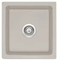 Deante Keramikspülbecken, 1-Becken - cappuccino matt 450 x 475 x 215mm