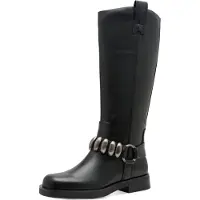 Tamaris Damen Elegante Stiefel Biker Vegan 1-25534-45 Schwarz