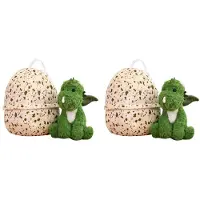 Typecat 2X Dinosaurier-Stofftierspielzeug mit Großem Dinosaurier-Ei, Plüschspielzeug für Jungen, Mädchen, Babys, Kinder, Kleinkinder