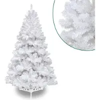 Peviasot 120cm Künstlicher Weihnachtsbaum mit 220 Spitzen PVC, Tannenbaum mit Ständer, Christbaum Kunstbaum Weiß