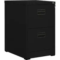 Décoshop26 - Büroschrank mit Schubladen 2 Schubladen 46 x 62 x 72,5 cm schwarzer Stahl DEC024587 DEC024587