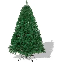 Jayseuw 150cm Künstlicher Weihnachtsbaum, Tannenbaum mit Metallständer, Christbaum 400 Spitzen PVC Nadeln, Kunstbaum Weihnachten Klappsystem grün