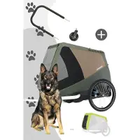 Croozer Dog Tammo Flex & Go Bundle (inkl. Buggyset und Regenverdeck), Farbe:Moss Green