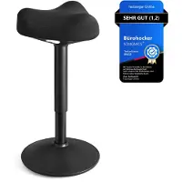 Songmics Stehhocker höhenverstellbar und modern schwarz OSC008B01