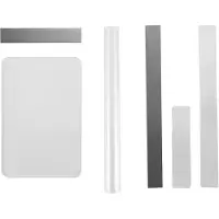 Semoic 6 Stück Acryl-Tonroller, transparente Platte, rechteckig