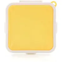 Jojomino Tragbare Silikon-Sandwich-Aufbewahrungsbox für die Mikrowelle, Bento-Schulfrühstücks-Lunchboxen, wiederverwendbarer Toastbehälter, Gelb