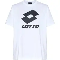 Lotto T-Shirt , Herren, Gr. XXL (60/62), weiß (hellweiß), 100% Cotton, unifarben, normal, Rundhals, gerader Abschluss, Shirts T-Shirt, - mit plakativem Logoprint