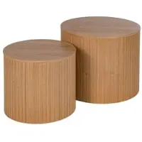Home24 Couchtisch Moween 2er-Set in Esche Hell | Gr.: onesize