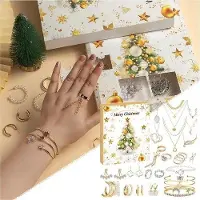 Famanu Adventskalender Schmuck - 24 Tage mit Ketten, Ohrringen und Ringen - für Erwachsene