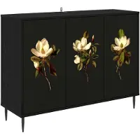 vidaXL Sideboard BREMEN Schwarz Eichen-Optik 102 x 33 x 76 cm