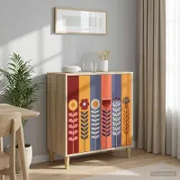 vidaXL Sideboard ESSEN Sonoma 69 x 33 x 75 cm Holzwerkstoff