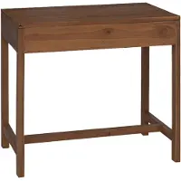 vidaXL Schreibtisch mit Schubladen Natur Massivholz Teak