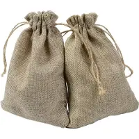 Markenlos 10 Stück 30 x 40 cm Groß Jutesack Jutebeutel Geschenk Taschen Jutesäckchen mit Kordelzug für Adventskalender Schmuck Gastgeschenke Hochzeit und DIY Handwerk