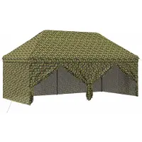 vidaXL Zelt mit 4 Seitenwänden 2,9 x 5,8 m Army Tarnung
