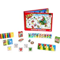 Mattel Games UNO Adventskalender für Kinder, Erwachsene und die Adventszeit, Kartenspiel, Abwurf, 7 Jahr(e)