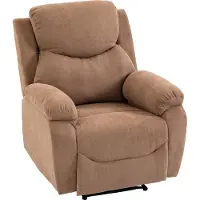 Dopwii Relaxsessel, Fernsehsessel mit Liegefunktion, Leinenoptik, für Wohnzimmer, Schlafzimmer Dunkelbraun