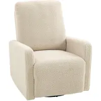 Dopwii Recliner-Sessel, Entspannungssessel mit Fleece-Bezug, verstellbare Rückenlehne, Polstersessel, Stahl, Beige