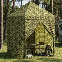 PUEAZU Zelt mit 4 Seitenwänden 2 x 2 m Army Tarnung - Pavillons & Partyzelte &38775